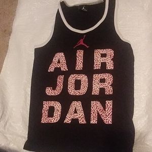 Black Air jordan Med tank top